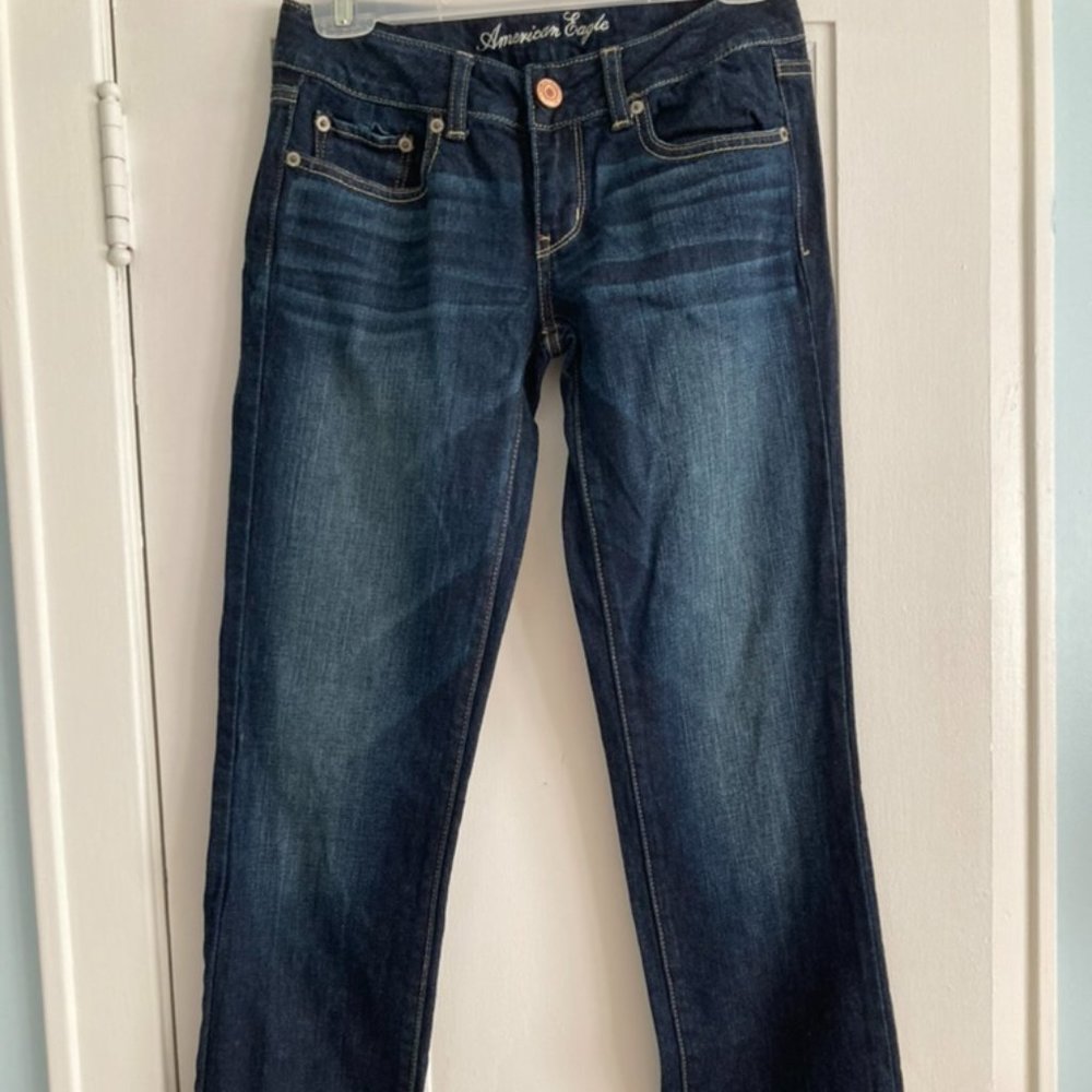 Women's American Eagle Outfitters Straight Jeans in Size 4 Regular